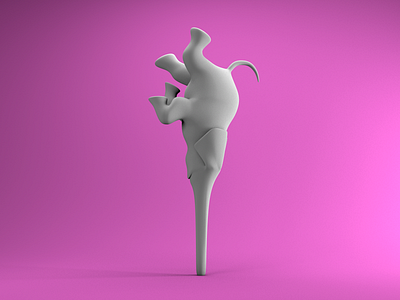 White Elephant c4d cinema 4d elephant lighting model modeling white