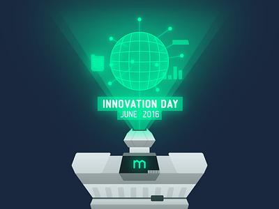 Innovation Day 2016 June device future hologram illustration innovation space technology vector