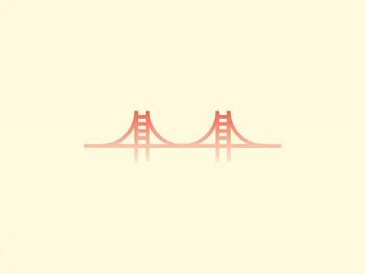 Golden Gate bridge gate golden golden gate bridge illustration minimal san francisco