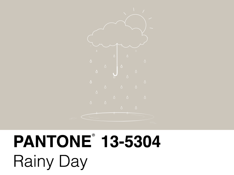 Rainy Day cloud drop grey pantone rain sun umbrella