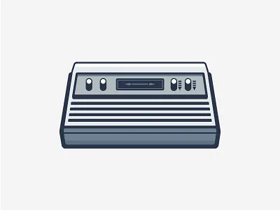 Atari atari console flat game icon illustration oldies outline vector