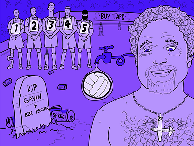 Tom Jones’s Gold Extravagance football gravestone illustration line drawing line up soccer sprite taps tom jones