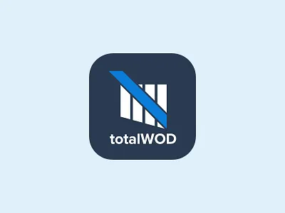 TotalWOD android colors flat graphic gym icon ipad appstore iphone icon