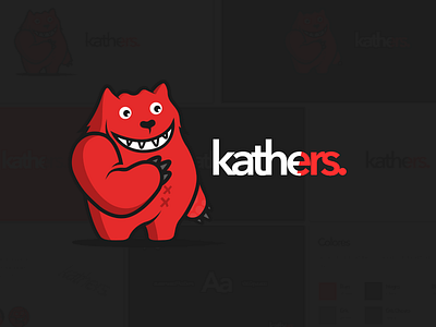 New logo for Kathers Team brand develop developers games logo new plataform rebrand red