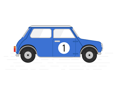 Mini Cooper car cooper flat illustration line mini vector