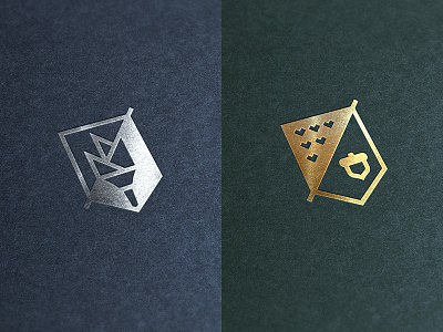 Branding in Foil branding crest focus lab foil stamp identity logo design mark print shield