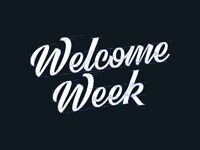 Welcome Week Type handles lettering vector