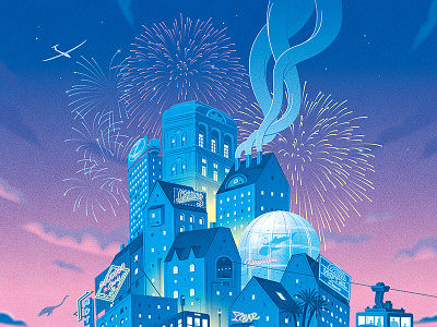 Story of Desert blue graphic illustration illustrator poster
