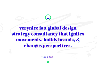 verynice.co Mission Statement design illustration serif type typography web web site website