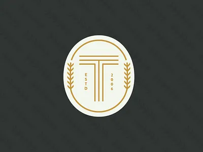 Tavern badge branding circle logo monogram seal typography wheat