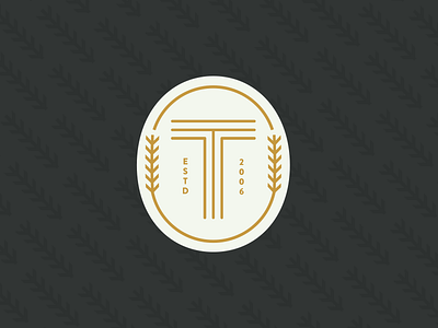 Tavern badge branding circle logo monogram seal typography wheat