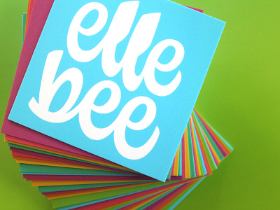 elle bee pt.V branding business card icon illustration lettering logo phonetic script script lettering typography