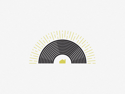 Music Crib WIP album branding gold house icon logo record retro