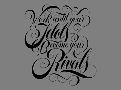 Idols and Rvais hand lettering lettering quote tipografia type typography