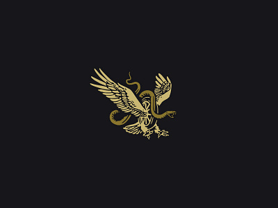 Detroit Pennant Co. Logo eagle logo snake
