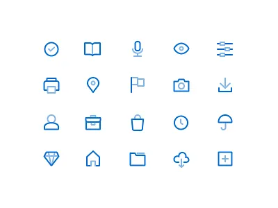 Free Basic Icons Preview design free free icons freebie icon iconography icons pack set