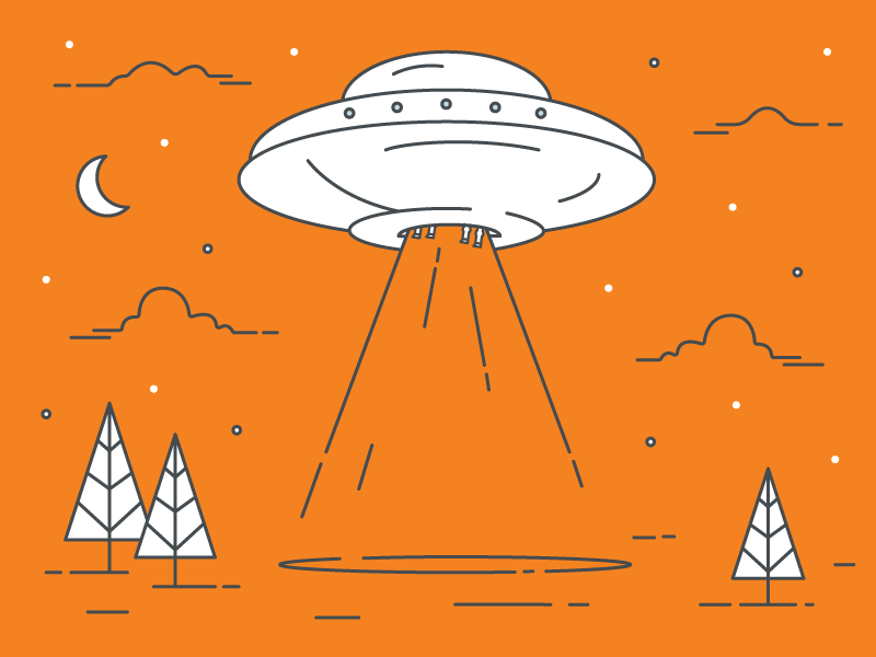 Crazy Cow Animation cow gif illustration ufo