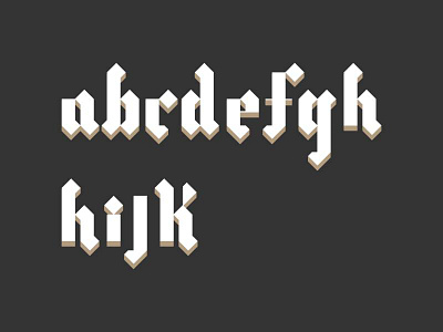 Progress geometric gothic letterform modern script take type typography