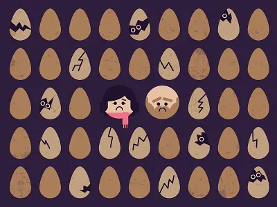 Twodots Postcard #25 eggs