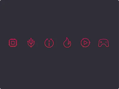 AMD Radeon Software icons amd chip circuit flame icon icons lineart pcb radeon red