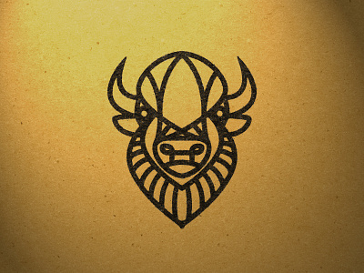 Bison bison design illustration lines