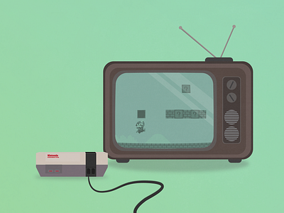 1985 1985 illustration mario nes nintendo television