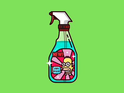 Mr. Sparkle 90s cleaner homer simpson icons illustration new sparkle tv