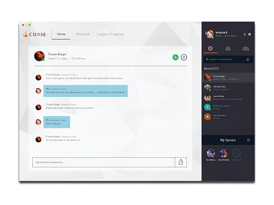 Curse Voice Client chat client design games gaming