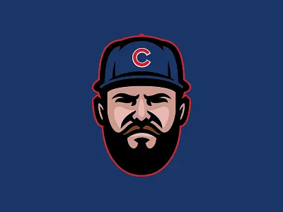 Arrieta baseball beard face illustration logo sports