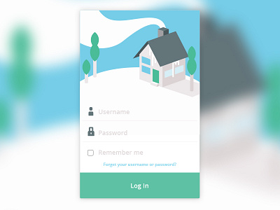 Covered Login brooklyn covered home house illustration insurance login new york nv reno ui ux