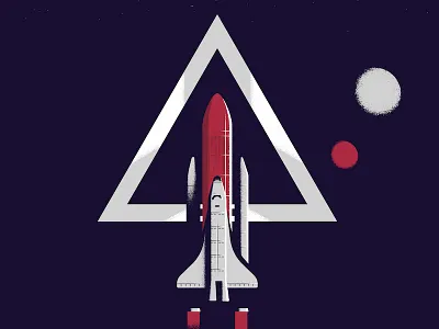 Rock Poster Design bastille geometric gig poster moon personal project planets rock poster space spaceship texture