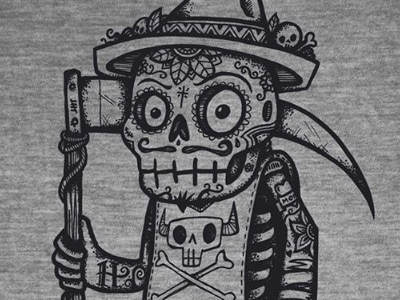 Calavera Death Deliverer calavera day of the dead day of the dead skull death floral illustration mexican mexico ornate skull sugar skull tattoo