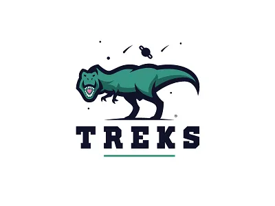 Treks branding dino logo sport trex
