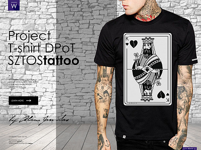 Project SZTOStattoo T-shirt by Adam Jan Sas agency blackandwhite fashion marketing play t shirt tattoo trend tshirt wavo