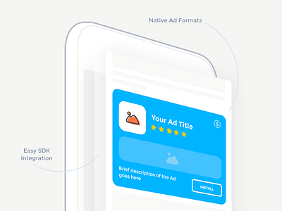 Native Ad Formats ads advertise advertiser app banner hyper integration kosov minimal mobile platform sdk