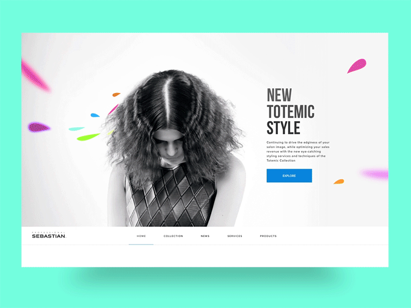 Landing Page Concept #5 animation concept fashion hair landing page motion ui vietnam web design