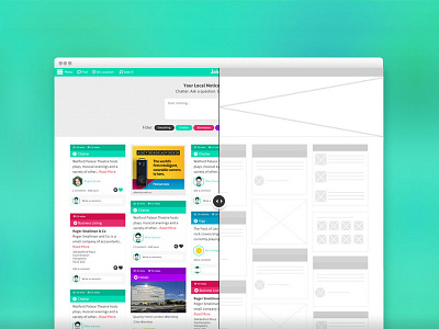 Joleany Home wire frame app art direction colourful deals design discover local offers ui web web design wire frame