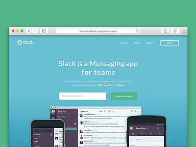 Slack Homepage case study (concept) case study case study concept optimization product design redesign responsive sass slack startup study web design