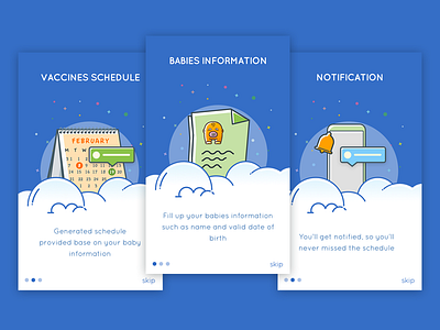 Simple Tutorial Screens android googleplay illustration ios iphone onboarding sketch ui ux walkthrough