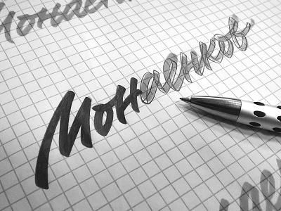 Monaenkov brushpen design hand lettering lettering logo logotype sketch sketching vetoshkin