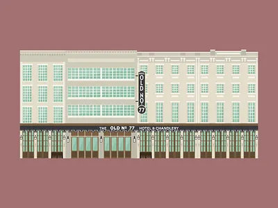 Old No. 77 Hotel & Chandlery architecture building chandlery historic historical hotel illustration new orleans nola vector