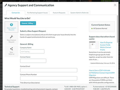 Get help admin support