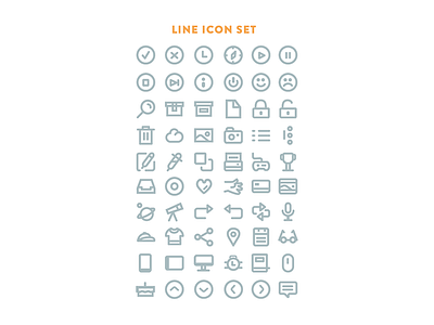 Line icon set arrow close cloud design heart icons illustrator next outline play smile vector