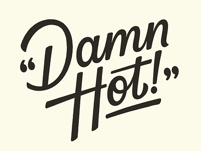 Damn Hot! damn hot lettering script type