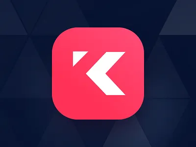 Kastr Icon-Dark app icon ios k light logo minimal negative