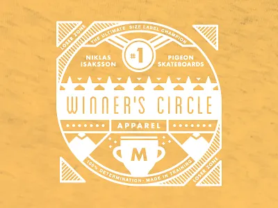 Size Label Playoff Winner apparel label size victory