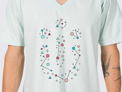 sparkle logo tee cute data fun hexagons logo minimal pastel shapes sparkle t shirt tee