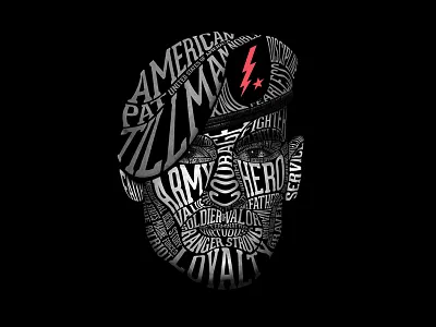 Pat Tillman american army hero pat tillman portrait ranger soldier typography