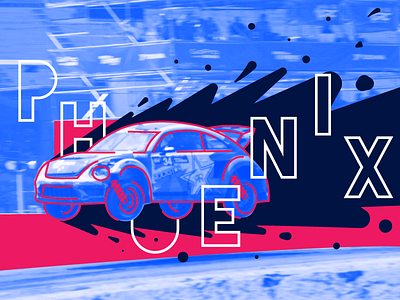 Vrrrrrrooooooooommmmm animation still grc illustration phx racing typography volkswagen vw