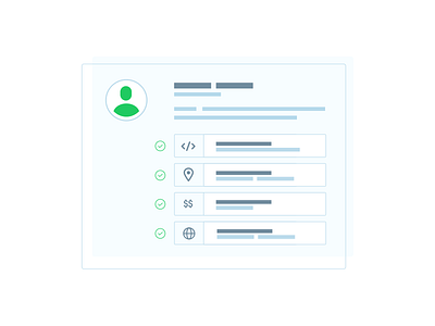 Profile form illo illustration profile simple vector